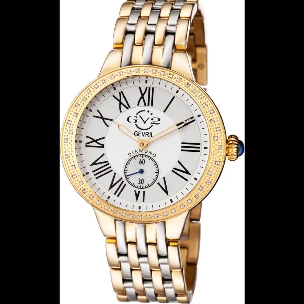 GEVRIL GV2 Astor Diamond Quartz Watch, 40mm - 0.24 ctw